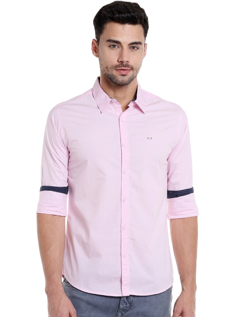 

SPYKAR Men Pink Slim Fit Solid Casual Shirt