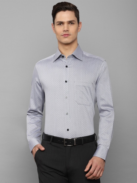 

Louis Philippe Men Grey Slim Fit Printed Formal Shirt