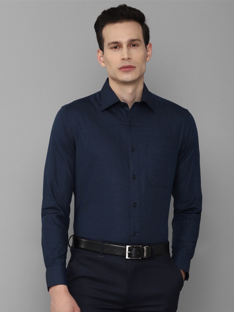 

Louis Philippe Men Navy Blue Slim Fit Striped Formal Shirt