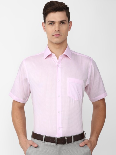 

Van Heusen Men Pink Solid Formal Pure Cotton Shirt