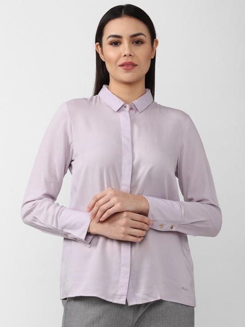 

Van Heusen Woman Women Grey Spread Collar Formal Shirt