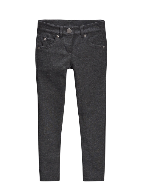 

next Girls Charcoal Grey Solid Trousers