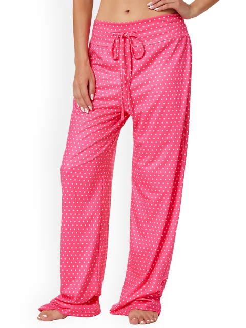 

La Aimee Women Pink Polka Dotted Trousers