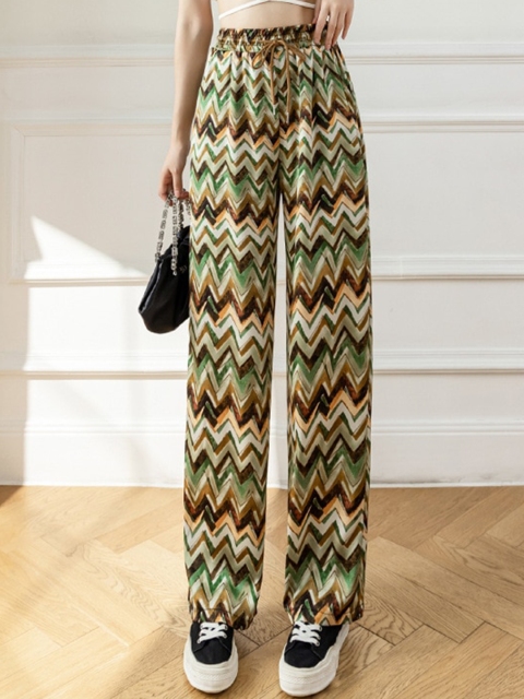 

La Aimee Women Green Ethnic Motifs Trousers