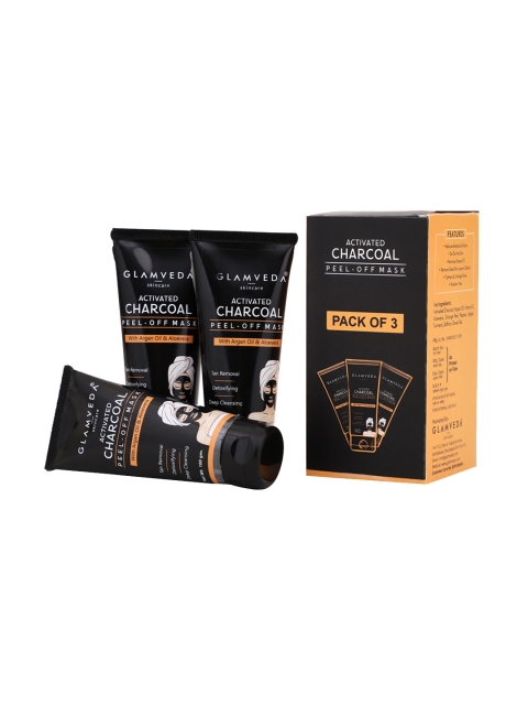 

GLAMVEDA Set Of 3 Activated Charcoal Peel Off Mask 300gm, Black