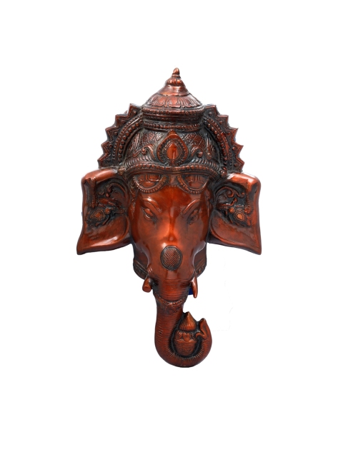

Exotic India Brown Textured Crowned Ganesha Wall Hanging