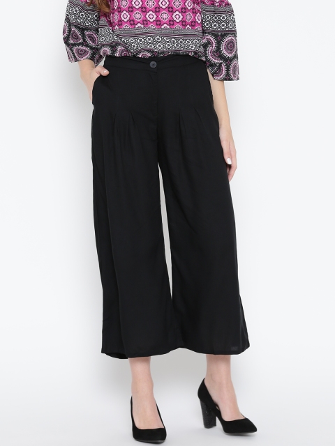 

Sera Women Black Solid Straight Palazzos