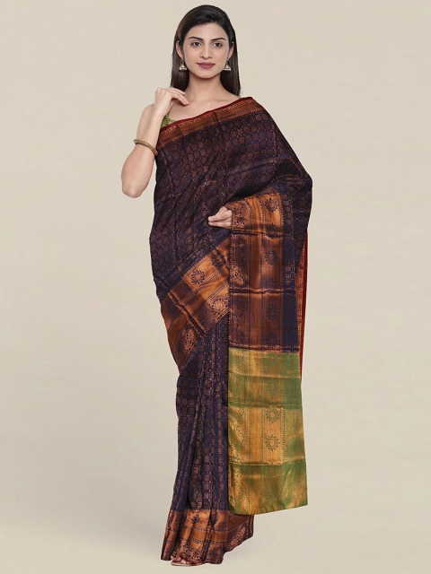 

Pothys Blue & Green Woven Design Zari Saree