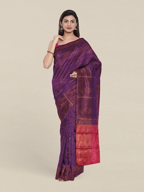 

Pothys Violet & Rose Ethnic Motifs Zari Saree