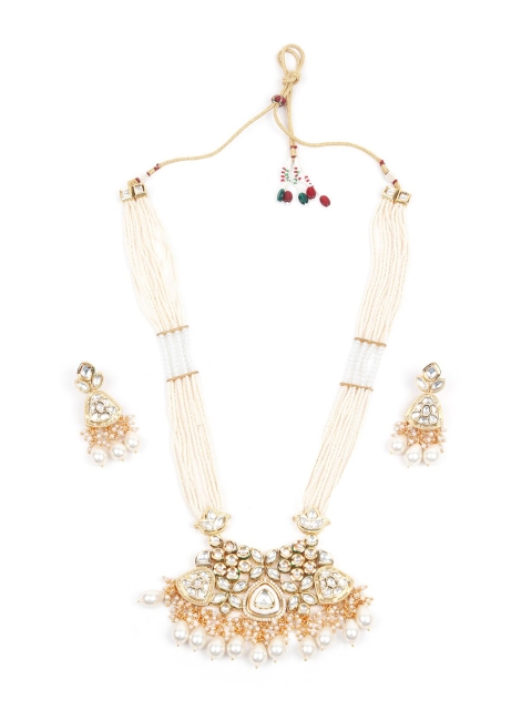 

ODETTE Silver-Plated & Pearl Studded & Beaded Jewellery Set