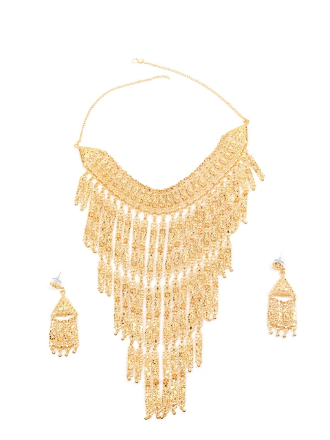 

ODETTE Gold-Plated Stone-Studded Jewellery Set