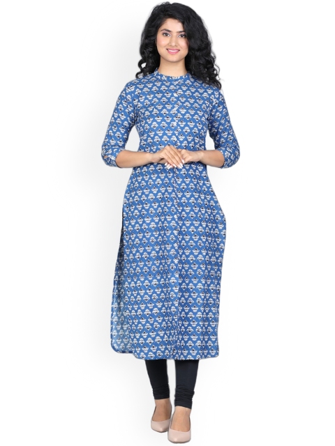

SUTI Women Blue Ethnic Motifs Printed Kurta