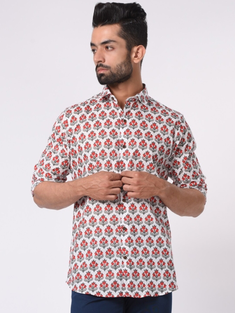 

Tistabene Men Multicoloured Comfort Slim Fit Floral Printed Casual Shirt, Multi