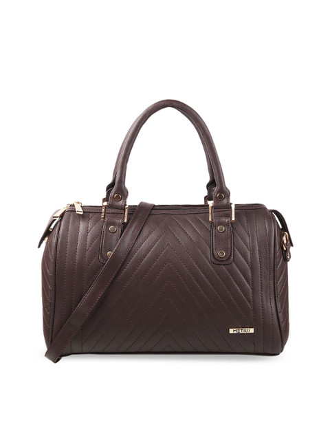 

Metro Brown Leather Structured Handheld Bag