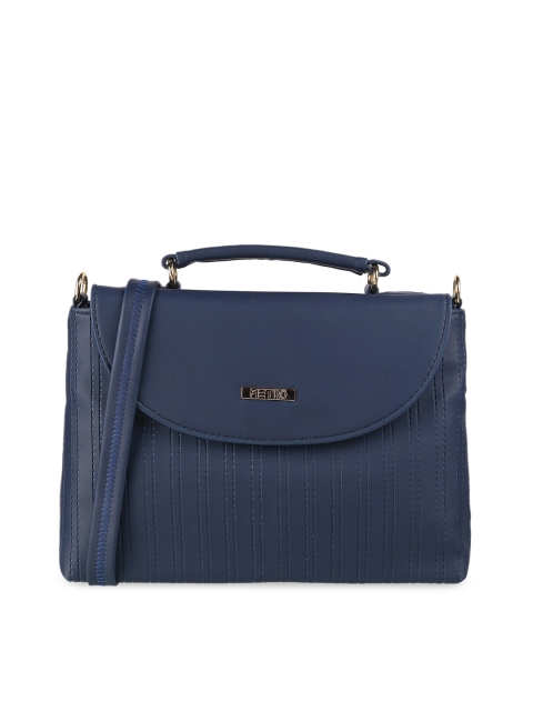

Metro Women Blue Solid Synthetic Swagger Satchel
