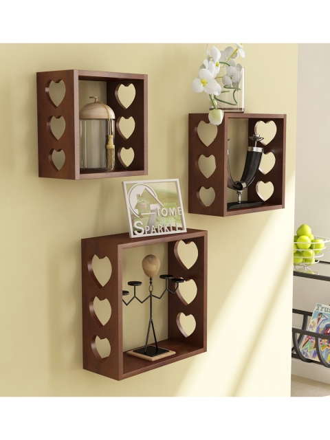 

Home Sparkle Brown Wall Shelves