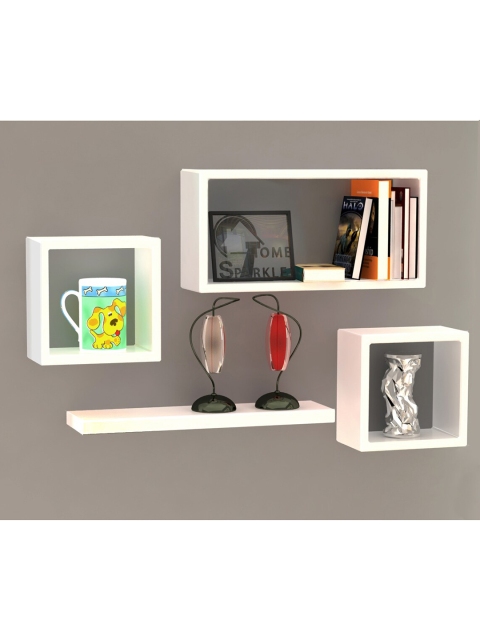 

Home Sparkle White Wood Wall Shelfs