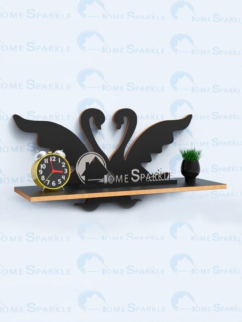 

Home Sparkle Black Duck Shape Shelf Wall Mounted Floating Shelves