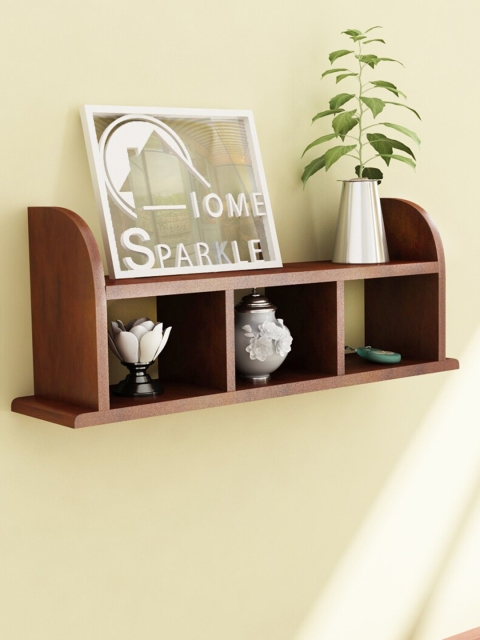 

Home Sparkle Brown Wall Mounted Wooden Shelves
