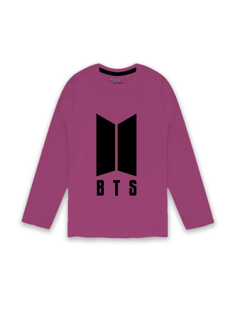 

KYDA KIDS Girls Violet Typography T-shirt