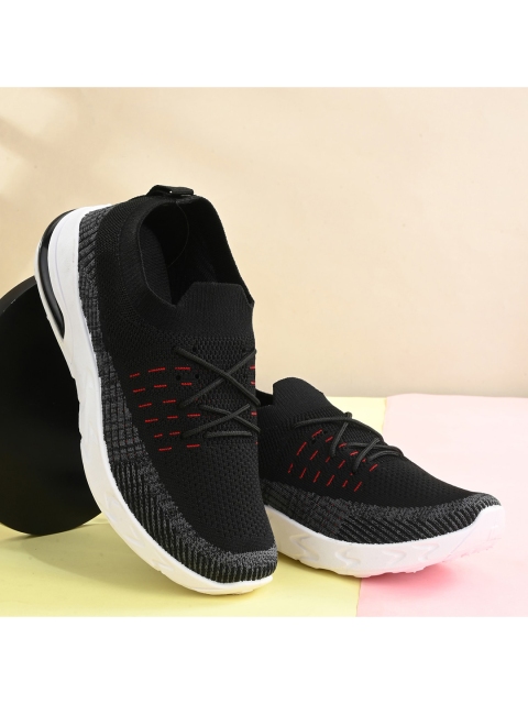 

BIRDE Men Solid Mesh Lace-Up Casual Sneakers, Black