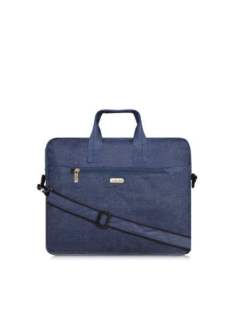 

LOREM Unisex Blue & Black Formal 10L Laptop Bag