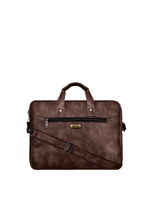 

LOREM Unisex Maroon Textured Laptop Bag