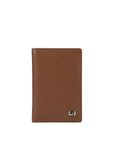 

Da Milano Men Brown Textured Leather Card Holder