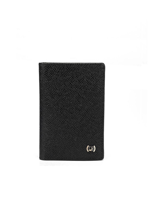 

Da Milano Men Black Textured Leather Card Holder