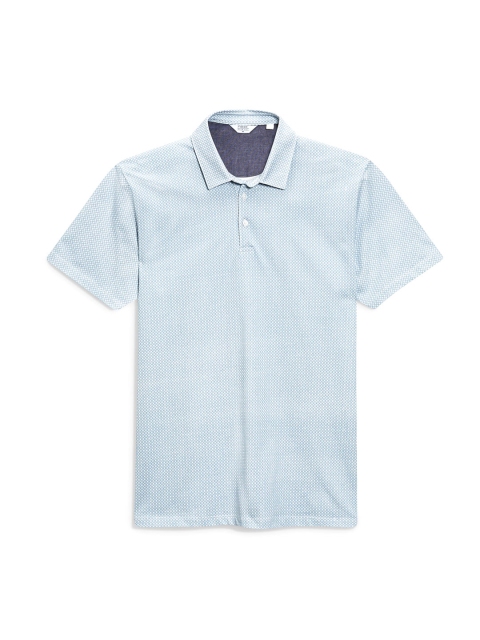 

next Men Blue & White Printed Polo T-shirt