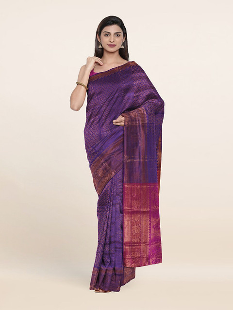 

Pothys Violet & Purple Woven Design Zari Saree
