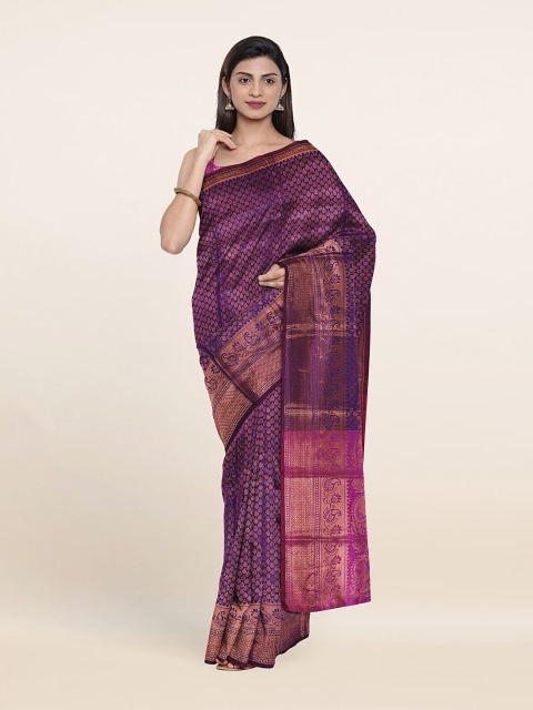 

Pothys Violet & Magenta Woven Design Zari Saree