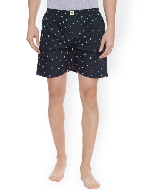 

Urban Dog Navy Printed Boxers UDBX57, Navy blue