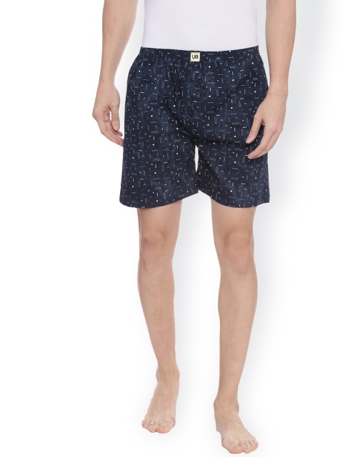 

Urban Dog Navy Printed Boxers UDBX63, Navy blue