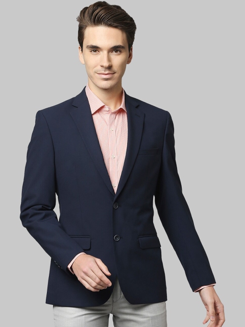 

Park Avenue Men Blue Solid Single Breasted Formal Blazer