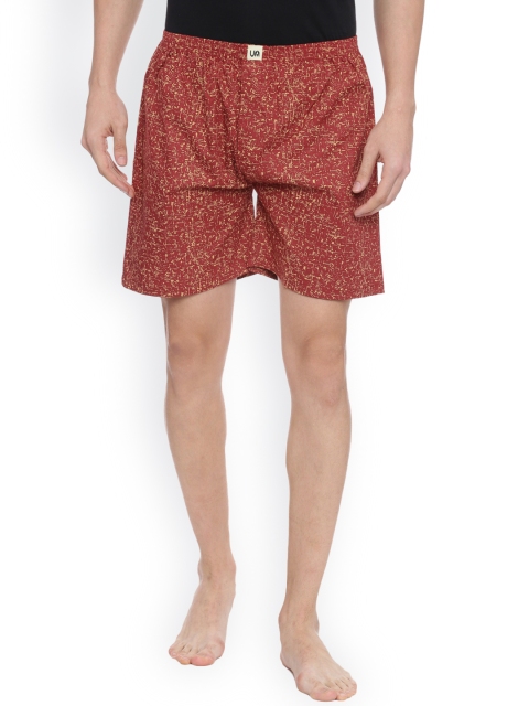 

Urban Dog Red & Mustard Yellow Printed Boxers UDBX66