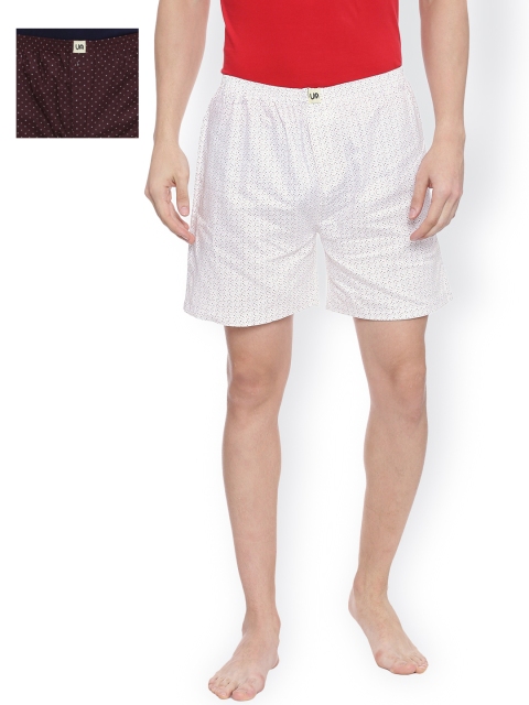 

Urban Dog Pack of 2 Printed Boxers UDBX54-55, White
