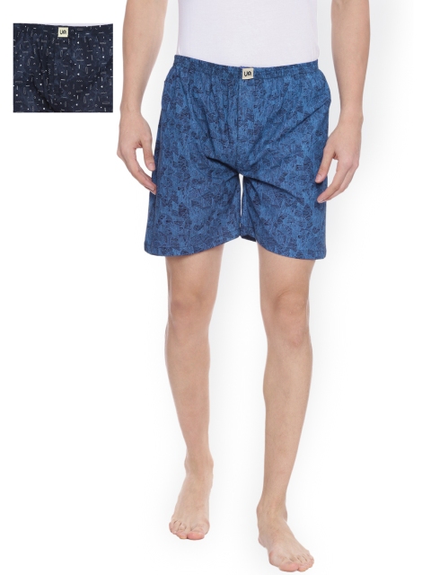 

Urban Dog Pack of 2 Printed Boxers UDBX62-63, Blue
