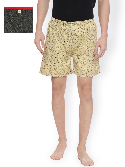 

Urban Dog Pack of 2 Printed Boxers UDBX64-65, Black