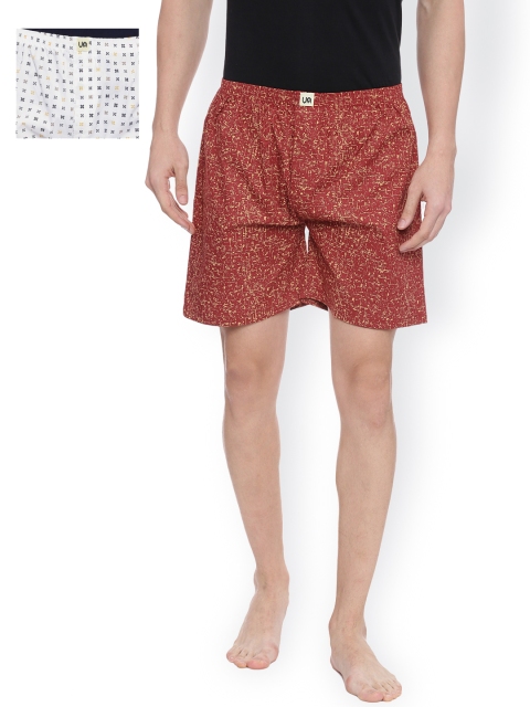 

Urban Dog Pack of 2 Printed Boxers UDBX66-67, Red