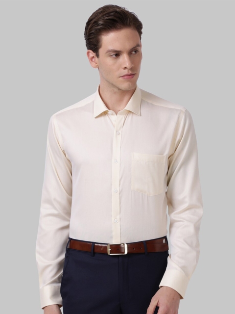 

Park Avenue Men Yellow Solid Full Sleeves Formal Shirt