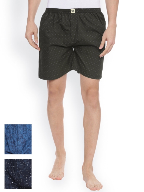 

Urban Dog Pack of 3 Printed Boxers UDBX61-62-63, Green