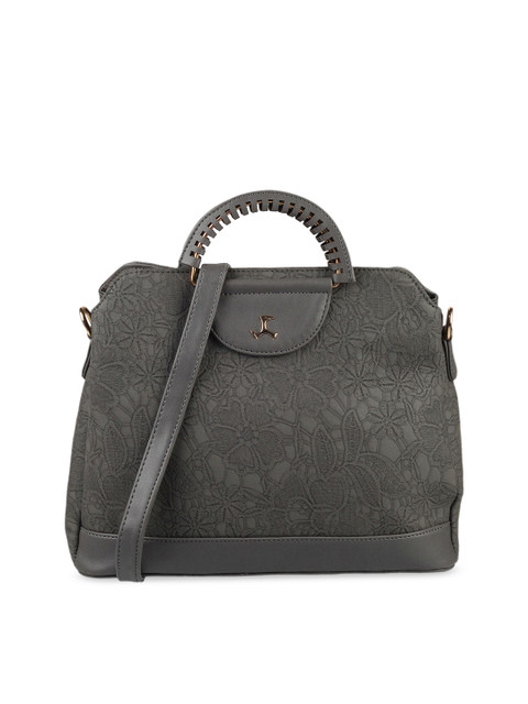 

Mochi Women Grey Textured Structured Handheld Bag