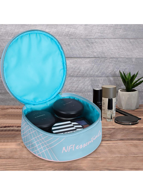 

NFI essentials Women Blue Printed Makeup Pouch