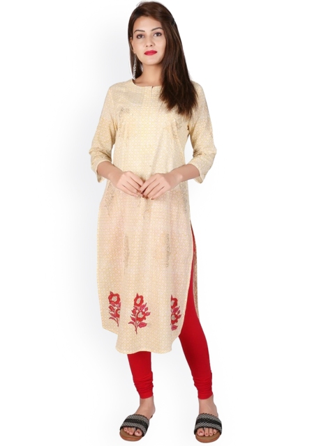 

SUTI Women Yellow Ethnic Motifs Kurta