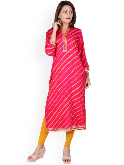 

SUTI Women Pink Striped Kurta
