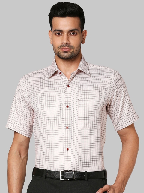 

Raymond Men Pink Checked Cotton Shirt