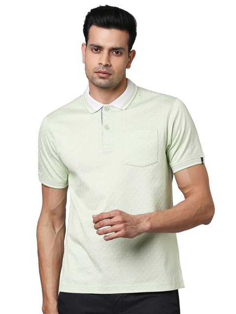 

Raymond Men Green Polo Collar T-shirt