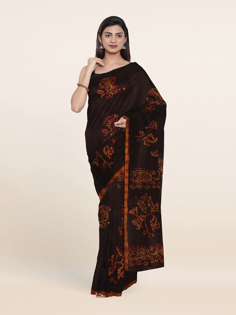 

Pothys Pure Cotton Brown Colour Saree