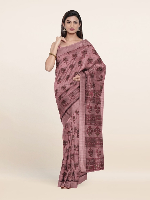 

Pothys Mauve & Pink Floral Saree